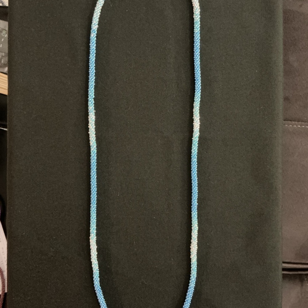 Elegant Blue Beaded Necklace